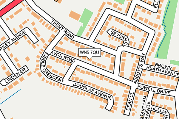 WN5 7QU map - OS OpenMap – Local (Ordnance Survey)