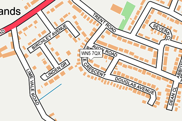 WN5 7QX map - OS OpenMap – Local (Ordnance Survey)