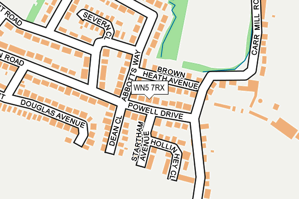 WN5 7RX map - OS OpenMap – Local (Ordnance Survey)
