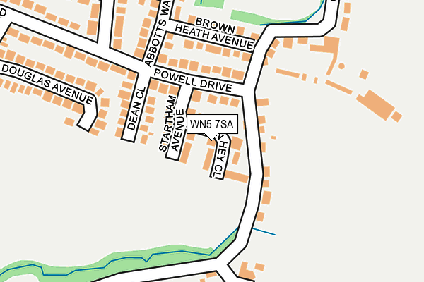 WN5 7SA map - OS OpenMap – Local (Ordnance Survey)