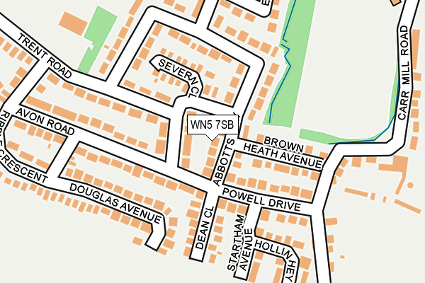 WN5 7SB map - OS OpenMap – Local (Ordnance Survey)