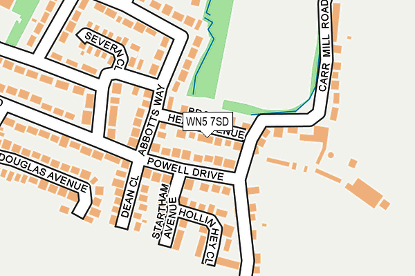 WN5 7SD map - OS OpenMap – Local (Ordnance Survey)