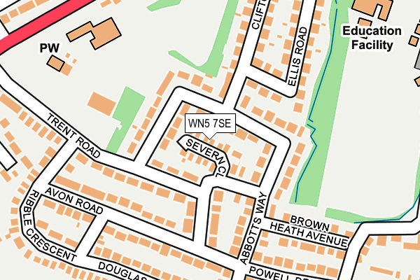 WN5 7SE map - OS OpenMap – Local (Ordnance Survey)