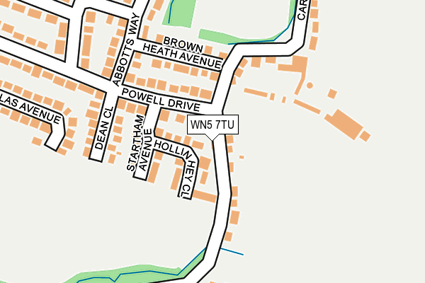 WN5 7TU map - OS OpenMap – Local (Ordnance Survey)