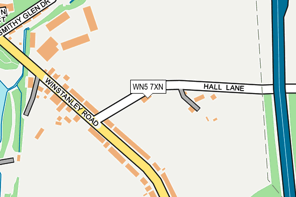 WN5 7XN map - OS OpenMap – Local (Ordnance Survey)