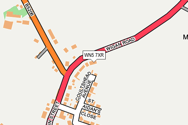 WN5 7XR map - OS OpenMap – Local (Ordnance Survey)