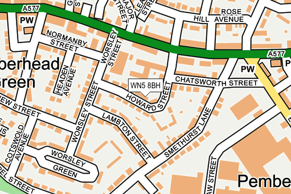 WN5 8BH map - OS OpenMap – Local (Ordnance Survey)