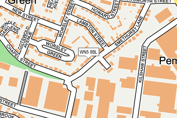 WN5 8BL map - OS OpenMap – Local (Ordnance Survey)