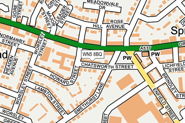 WN5 8BQ map - OS OpenMap – Local (Ordnance Survey)