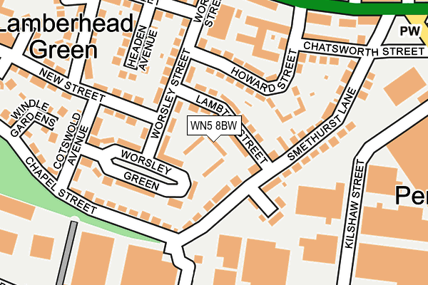 WN5 8BW map - OS OpenMap – Local (Ordnance Survey)