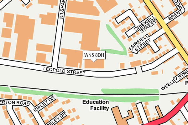 WN5 8DH map - OS OpenMap – Local (Ordnance Survey)