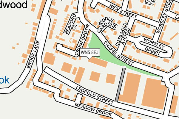 WN5 8EJ map - OS OpenMap – Local (Ordnance Survey)