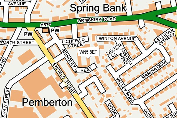 WN5 8ET map - OS OpenMap – Local (Ordnance Survey)