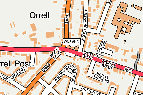 WN5 8HG map - OS OpenMap – Local (Ordnance Survey)