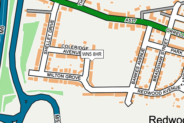 WN5 8HR map - OS OpenMap – Local (Ordnance Survey)