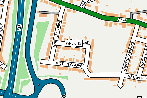 WN5 8HS map - OS OpenMap – Local (Ordnance Survey)