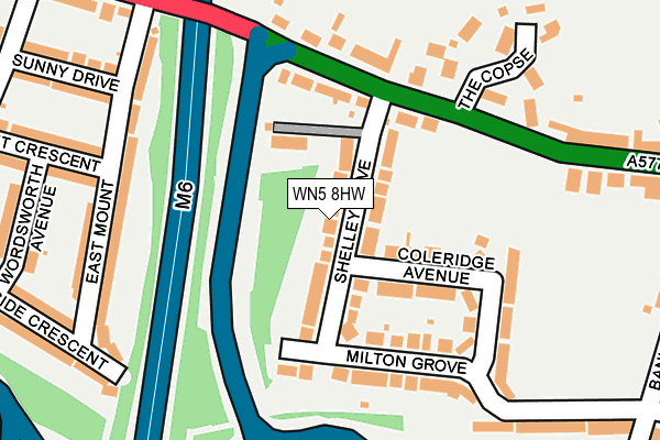 WN5 8HW map - OS OpenMap – Local (Ordnance Survey)