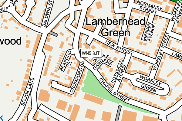 WN5 8JT map - OS OpenMap – Local (Ordnance Survey)