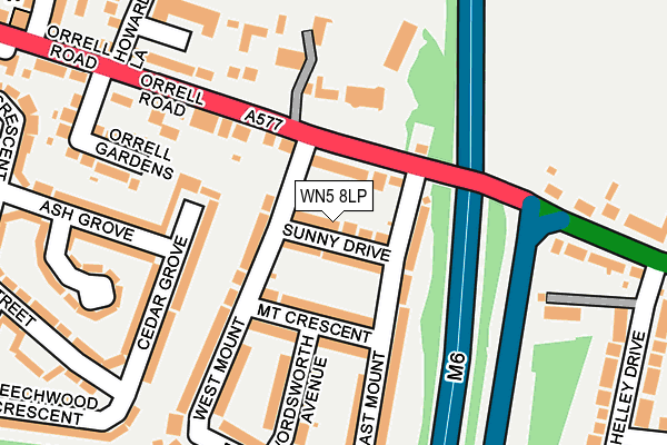 WN5 8LP map - OS OpenMap – Local (Ordnance Survey)