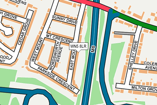 WN5 8LR map - OS OpenMap – Local (Ordnance Survey)