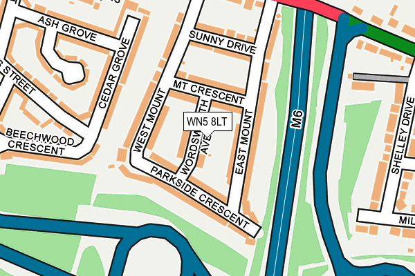 WN5 8LT map - OS OpenMap – Local (Ordnance Survey)
