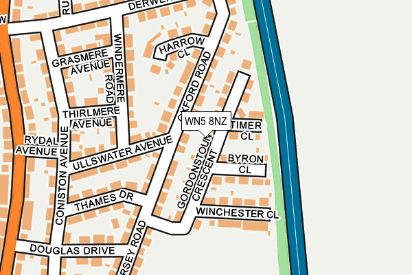 WN5 8NZ map - OS OpenMap – Local (Ordnance Survey)