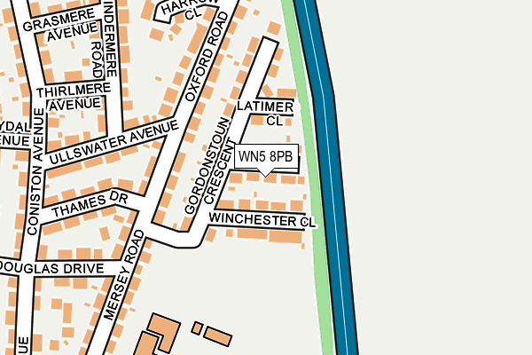 WN5 8PB map - OS OpenMap – Local (Ordnance Survey)