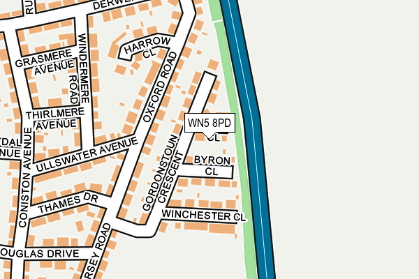 WN5 8PD map - OS OpenMap – Local (Ordnance Survey)