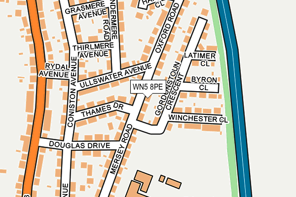 WN5 8PE map - OS OpenMap – Local (Ordnance Survey)