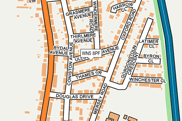 WN5 8PF map - OS OpenMap – Local (Ordnance Survey)