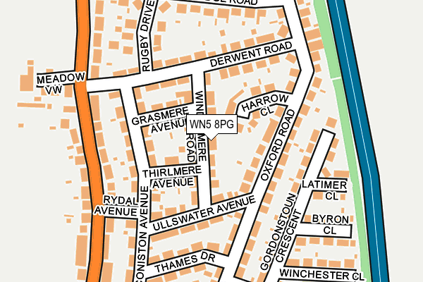 WN5 8PG map - OS OpenMap – Local (Ordnance Survey)