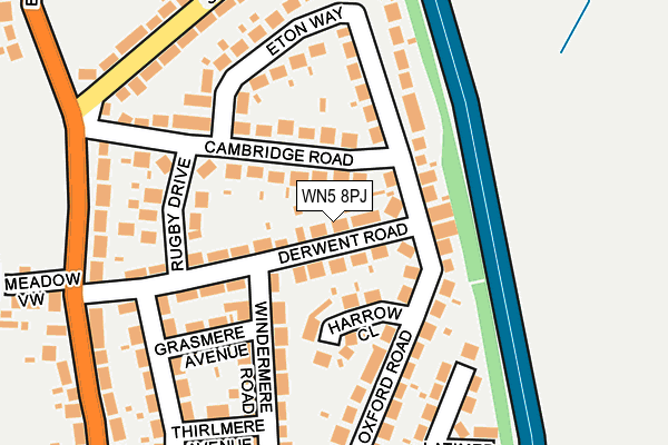 WN5 8PJ map - OS OpenMap – Local (Ordnance Survey)