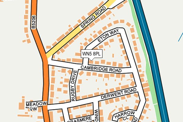 WN5 8PL map - OS OpenMap – Local (Ordnance Survey)