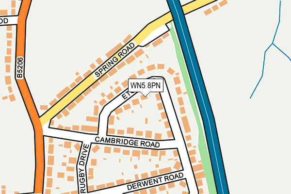 WN5 8PN map - OS OpenMap – Local (Ordnance Survey)