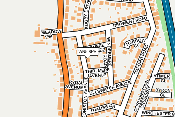 WN5 8PR map - OS OpenMap – Local (Ordnance Survey)
