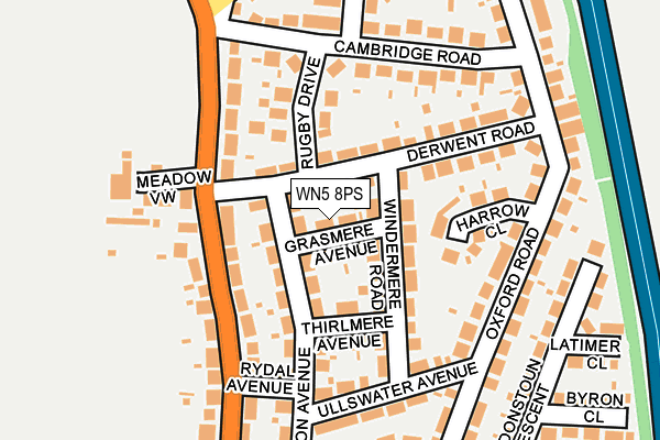 WN5 8PS map - OS OpenMap – Local (Ordnance Survey)