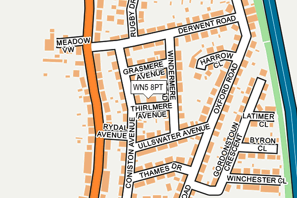 WN5 8PT map - OS OpenMap – Local (Ordnance Survey)