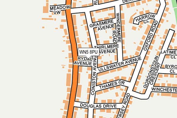 WN5 8PU map - OS OpenMap – Local (Ordnance Survey)