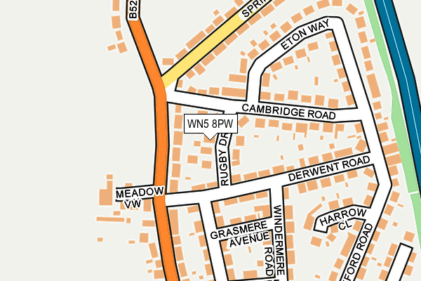 WN5 8PW map - OS OpenMap – Local (Ordnance Survey)