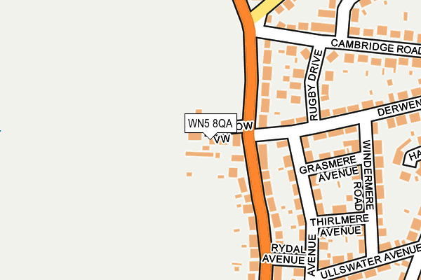 WN5 8QA map - OS OpenMap – Local (Ordnance Survey)