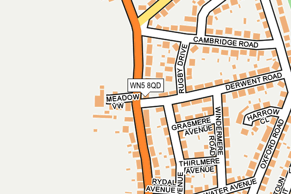 WN5 8QD map - OS OpenMap – Local (Ordnance Survey)