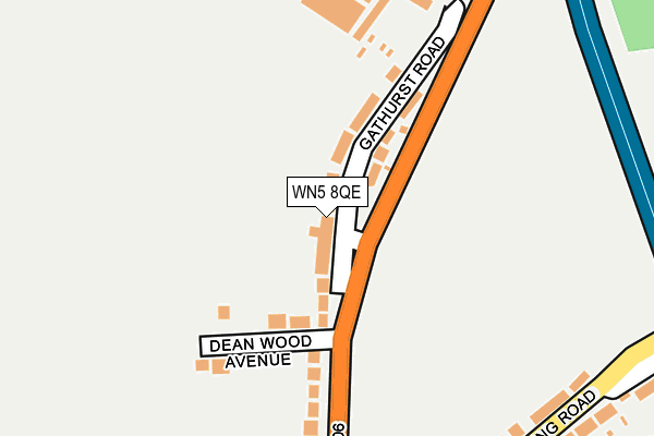 WN5 8QE map - OS OpenMap – Local (Ordnance Survey)