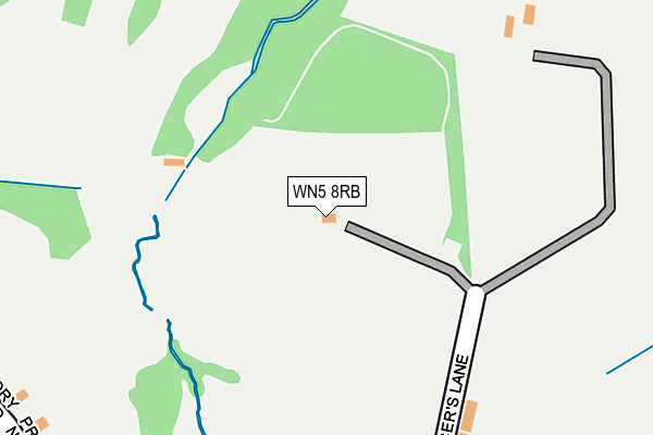 WN5 8RB map - OS OpenMap – Local (Ordnance Survey)