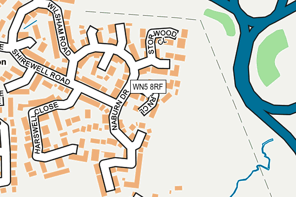 WN5 8RF map - OS OpenMap – Local (Ordnance Survey)
