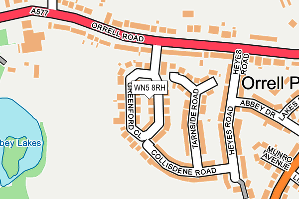 WN5 8RH map - OS OpenMap – Local (Ordnance Survey)