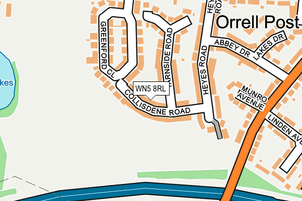 WN5 8RL map - OS OpenMap – Local (Ordnance Survey)