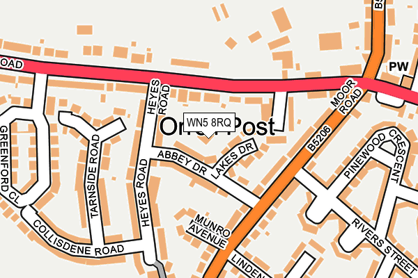 WN5 8RQ map - OS OpenMap – Local (Ordnance Survey)