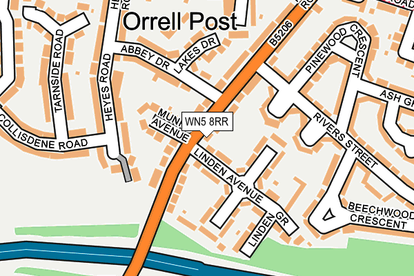 WN5 8RR map - OS OpenMap – Local (Ordnance Survey)