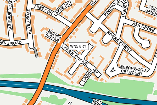 WN5 8RY map - OS OpenMap – Local (Ordnance Survey)