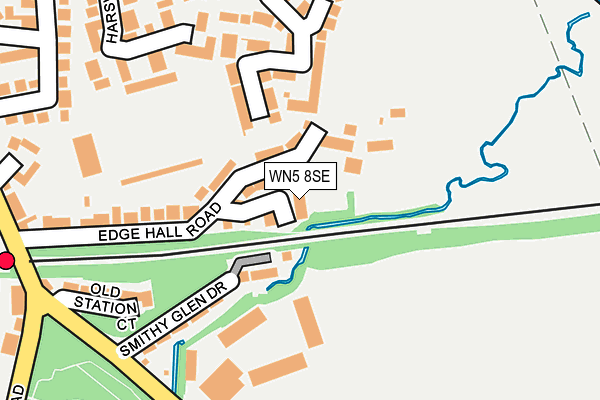 WN5 8SE map - OS OpenMap – Local (Ordnance Survey)